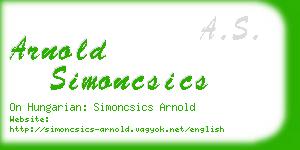arnold simoncsics business card